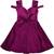 Purple satin stitched    dress