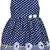 blue satin stitched    dress