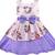 Purple satin stitched    dress