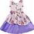 Purple satin stitched    dress