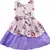 Purple satin stitched    dress