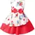 Red satin stitched    dress