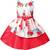 Red satin stitched    dress
