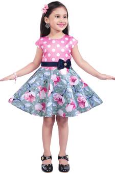 Pink satin stitched    dress