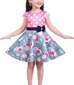 Pink satin stitched    dress