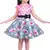 Pink satin stitched    dress