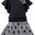 Black satin stitched    dress