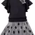 Black satin stitched    dress