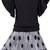 Black satin stitched    dress
