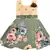 Green satin stitched    dress