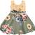 Green satin stitched    dress