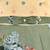 Green satin stitched    dress
