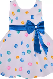 blue Cotton  stitched    dress