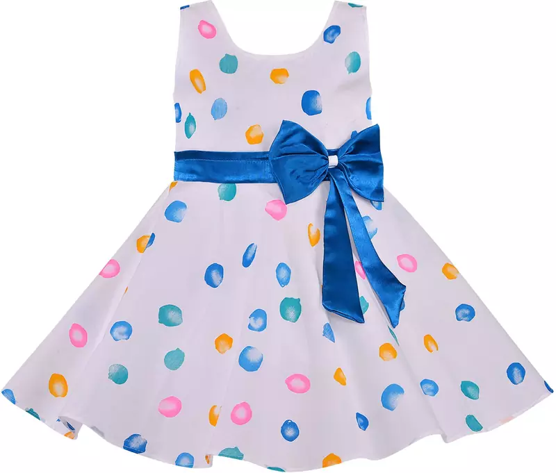 blue Cotton  stitched    dress