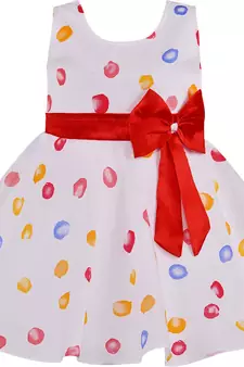 Red Cotton  stitched    dress