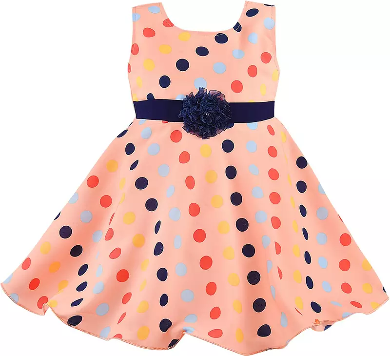 Orange Georgette stitched    dress