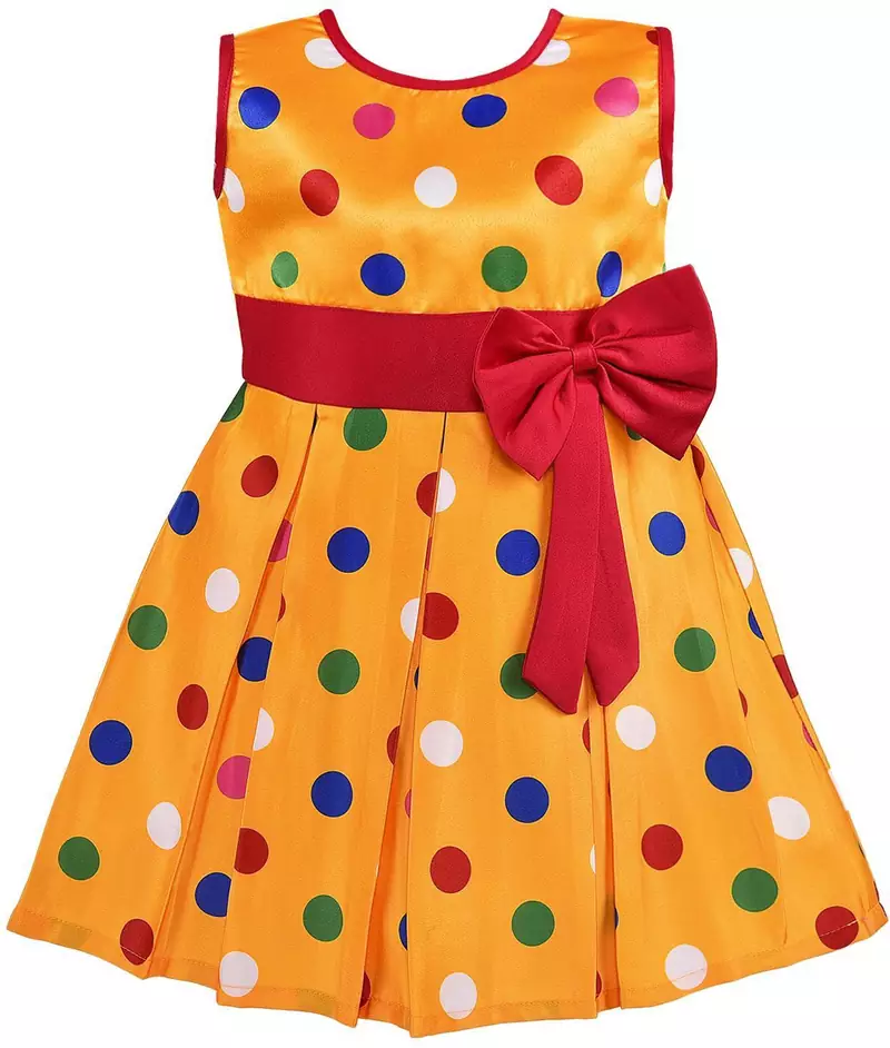 Yellow satin stitched    dress