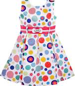 White satin stitched    dress