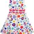 White satin stitched    dress