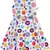 White satin stitched    dress