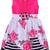 Pink satin stitched    dress