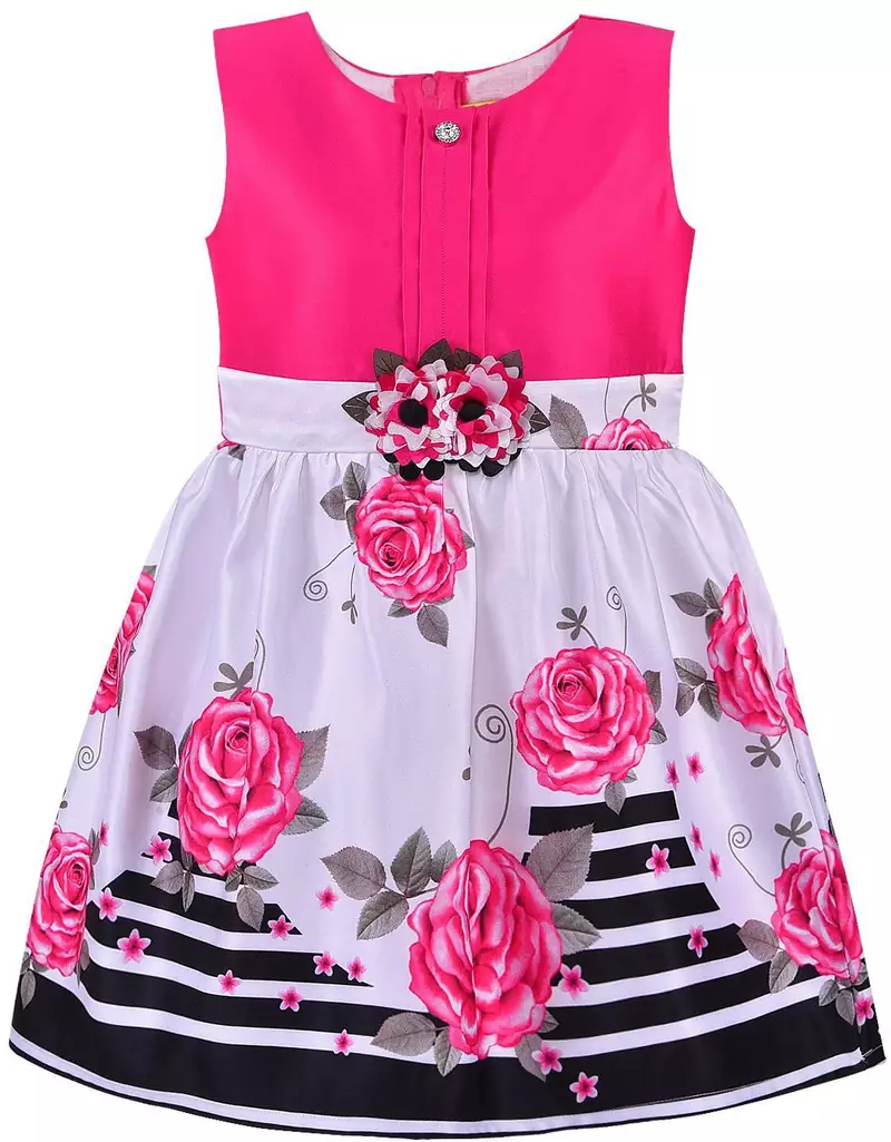 Pink satin stitched    dress