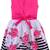 Pink satin stitched    dress