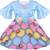 blue satin stitched    dress