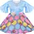 blue satin stitched    dress