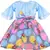 blue satin stitched    dress