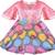 Pink satin stitched    dress