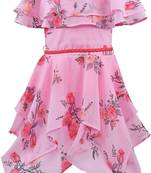 Pink Georgette stitched    dress