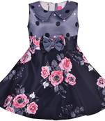 Pink satin stitched    dress