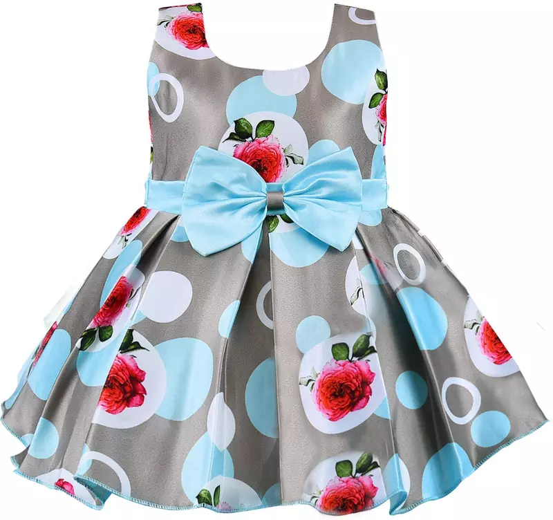 Grey satin stitched    dress