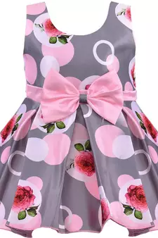 Grey satin stitched    dress
