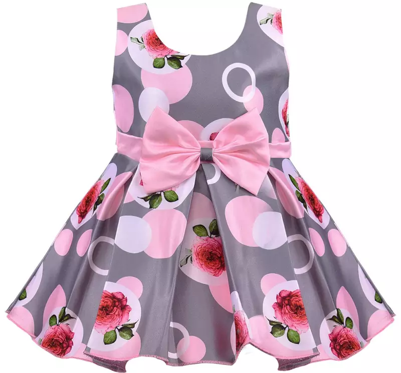 Grey satin stitched    dress