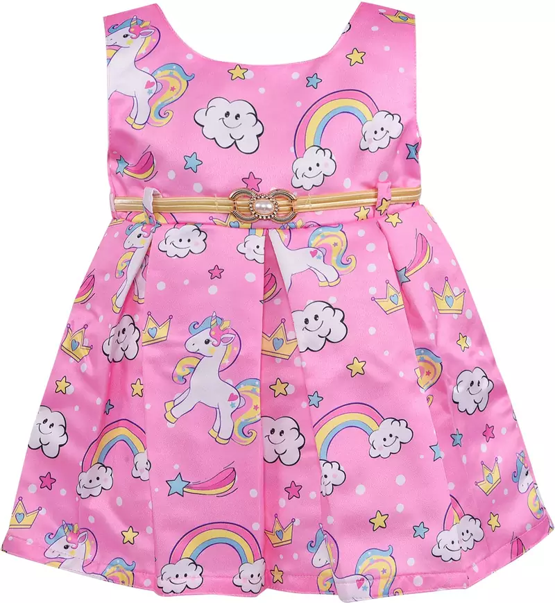 Pink satin stitched    dress