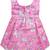 Pink satin stitched    dress