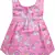 Pink satin stitched    dress