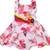 Pink satin stitched    dress