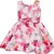 Pink satin stitched    dress