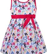 Pink satin stitched    dress