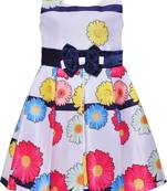 Multicolor satin stitched    dress