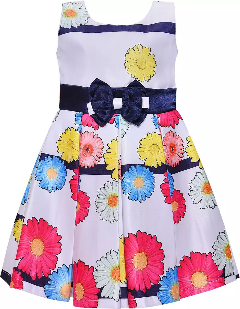 Multicolor satin stitched    dress
