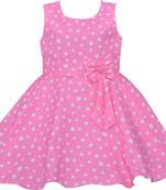 Pink Crepe stitched    dress