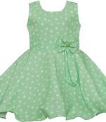 Green Crepe stitched    dress