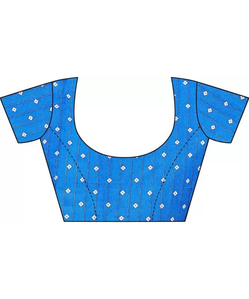 Printed Bandhani Art Silk Saree With Blouse Piece