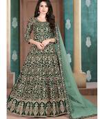 Green Georgette Anarkali Salwar Kameez