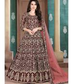 Maroon Georgette Anarkali Salwar Kameez