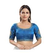 Women's Jain Silk Padded Saree Blouse